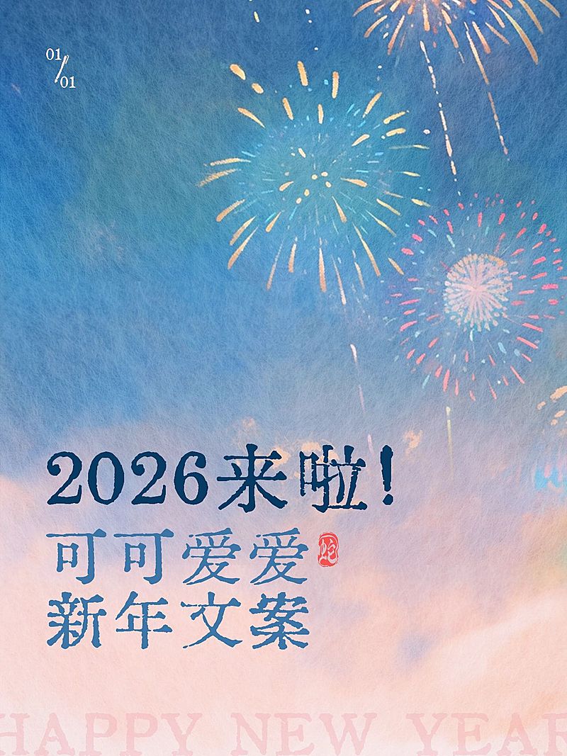 2025新年文案烟花小红书封面
