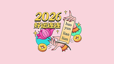 新春趣味正能量大字电脑壁纸
