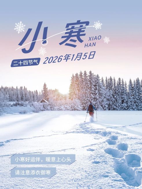 小寒节气祝福小红书配图预览效果