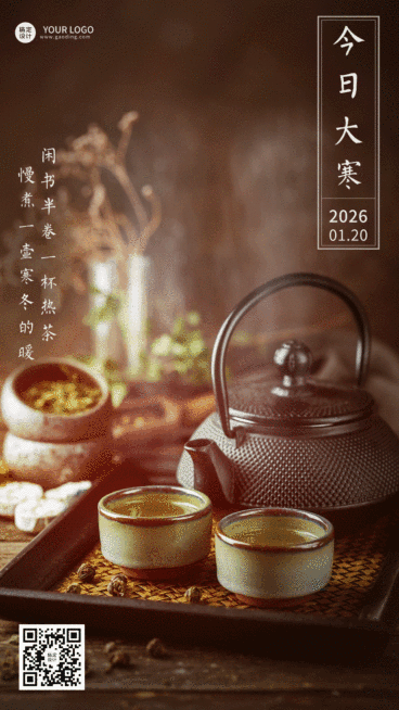 大寒节气祝福动态海报预览效果