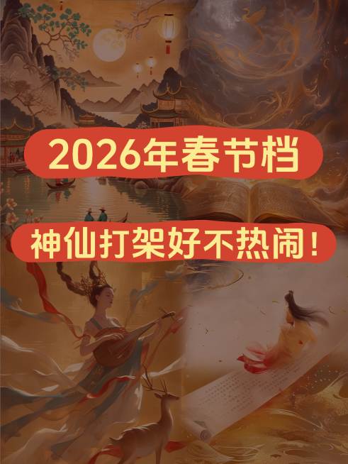 春节新年热门电影档小红书封面预览效果