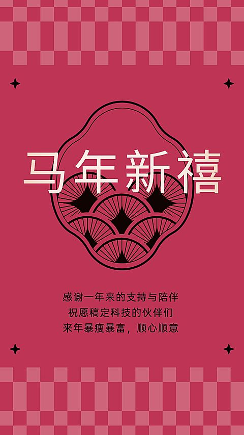 企业春节客户祝福员工电子贺卡海报
