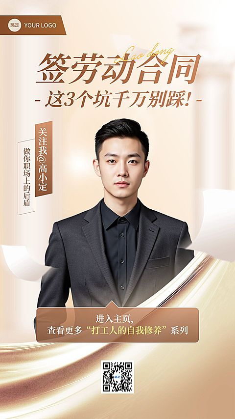 金融讲师介绍宣传竖版海报