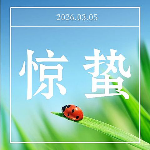 惊蛰问候祝福大字创意公众号次图