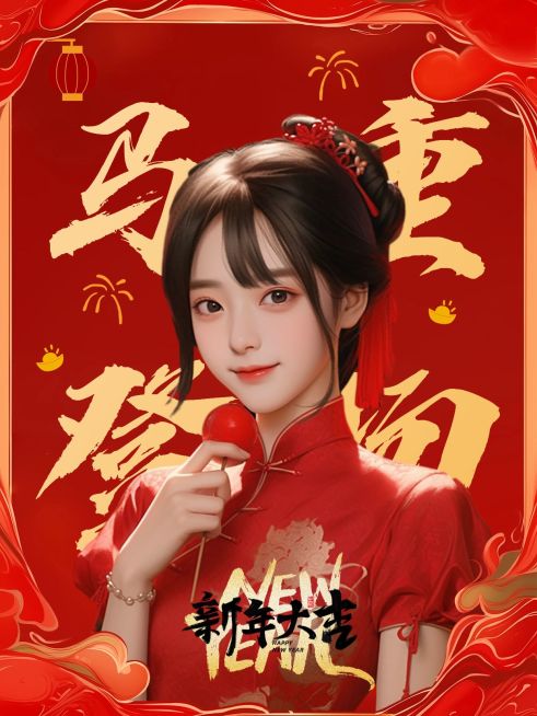 春节新年祝福晒图小红书配图AIGC预览效果