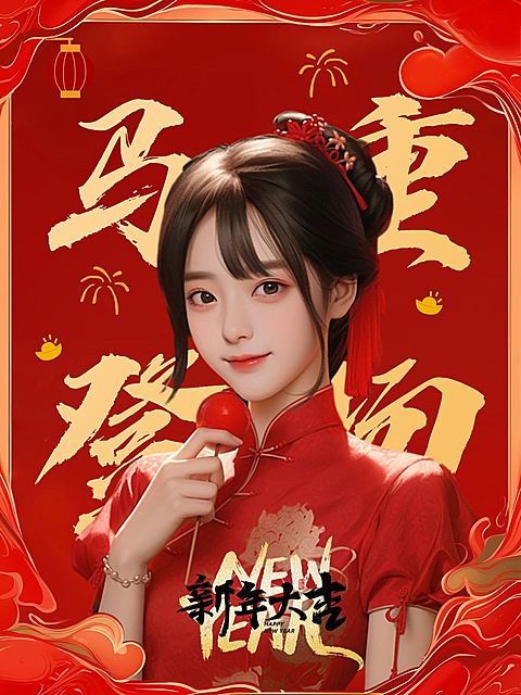 春节新年祝福晒图小红书配图AIGC