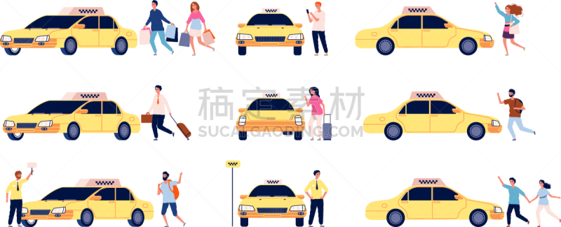 汽车,乘客,人,出租车,性格,商务,行李,交通,女人,城市