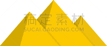 金字塔乳酪,图标,扁平化设计,亚洲,黄色,名声,砖,埃及,度假
