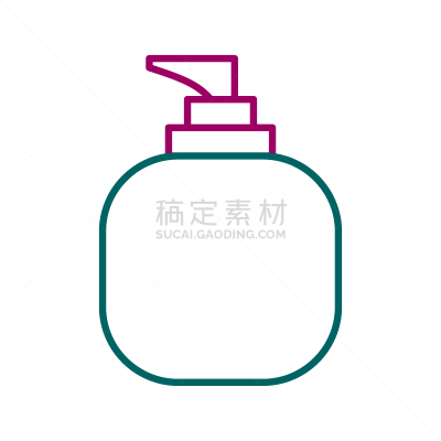 防晒霜,线图标,个性,分离着色,图表设计师,凡士林,现代,数码图形,矢量,插画