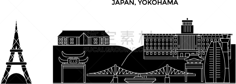 建筑,日本,横滨,城市天际线,亚洲,夜晚,东京,滨水,海港,风景