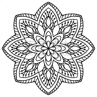 洋葱花,曼荼罗,极简构图,华丽的,模板,草图,彩色书,圆形,装饰品