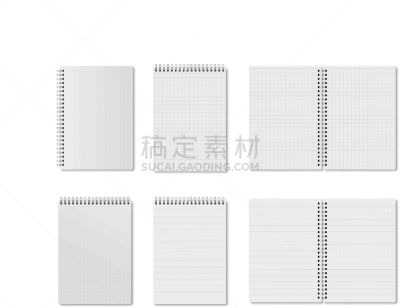 笔记本,块状,条纹,关闭的,开着的,商务,空的,背景分离,活页夹,模板