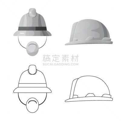 分离着色,头饰,品牌名称,鸭舌帽,非洲,热带雨林,安全的,工程师,图像,收集