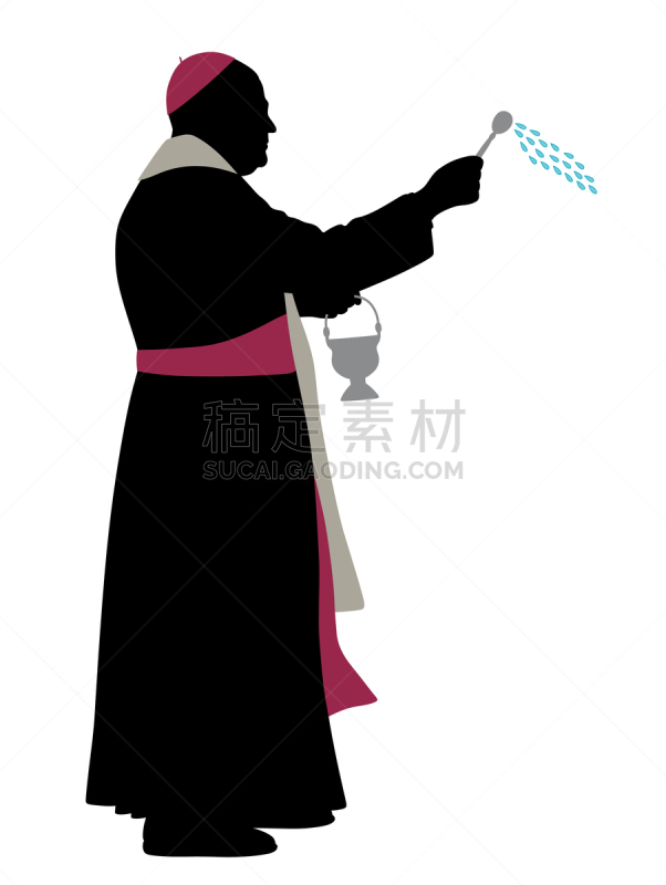 撒下,主教,圣水,洒水器,男人,大桶,父亲,庆祝,飞溅