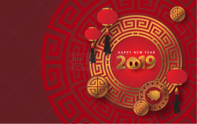 新年前夕,2019,事件,贺卡,灯笼,圣诞装饰物,中国灯笼,华贵,二月,传统节日