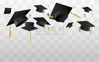 半空中,模板,学位帽,文凭,欢乐,天空,白色,毕业