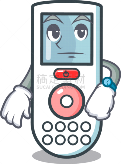 等,吉祥物,遥控器,动画片,可爱的,性格,协助,厌倦,预期