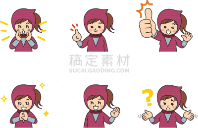 忍者,女人,做手势,多样,传统,人,图像,面部表情,成年的,水平画幅