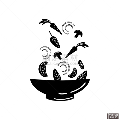 蔬菜,沙拉,碗,计算机图标,互联网,草本,菜单,配方,食品,沙拉碗