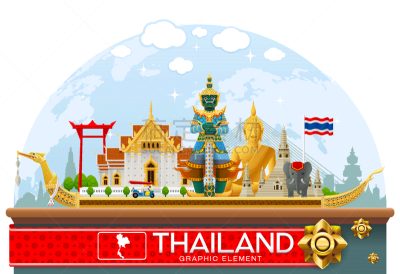 泰国,著名景点,艺术,地形,概念,建筑,图像,矢量,旅游