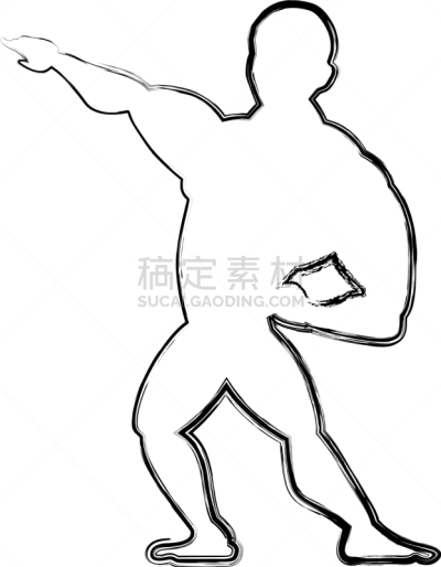 男人,白色,人,图像,力量,成年的,剪影,绘制