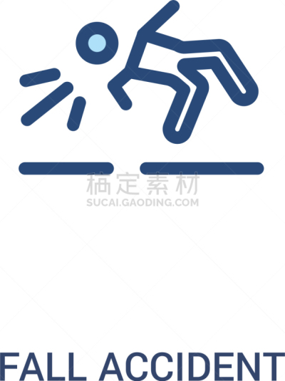 意外事件,计算机图标,概念,成一排,简单,两个物体,白色,轮廓,人,落下