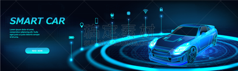 智能汽车,汽车,物联网,信息图表,几何形状,概念,图像,矢量,设计