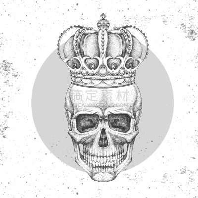 绘画插图,王冠,时尚,头骨,摇滚乐,手,潮人,背景聚焦,秘密,眼窝