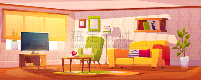 spring interior living room