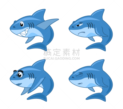 幽默,卡通,玩具鲨鱼,分离着色,可爱的,自然,图像,海洋,性格,动物