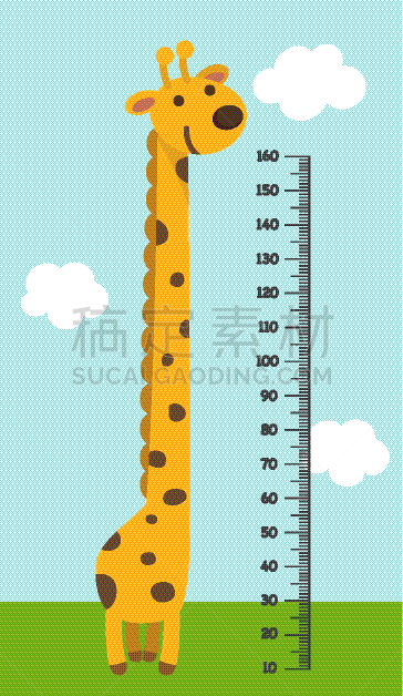 计量器,长颈鹿,墙,分离着色,可爱的,愉悦,非洲,厘米,测量工具,儿科医师