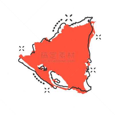 尼加拉瓜,计算机图标,非都市风光,轮廓,白色,黑色,方向,图像