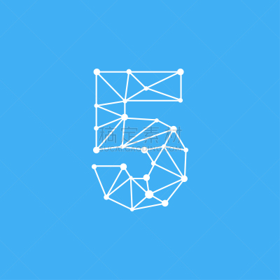 品牌名称,数字5,线条,点连成线,创造力,电子人,商务,几何形状,概念,模板