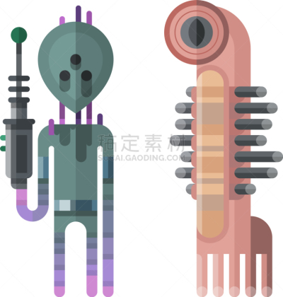 可爱的,怪物,外星人,个性,卡通,幽默,玩具,布置,大喊
