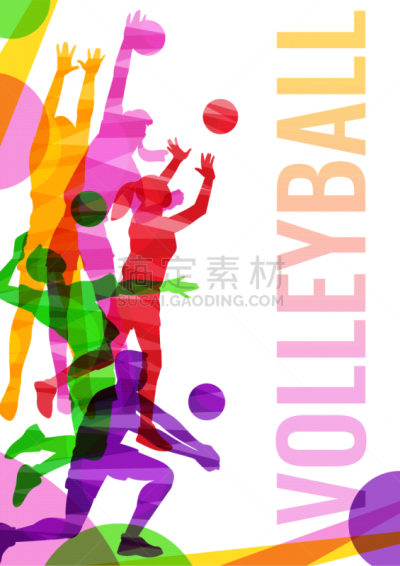 矢量,绘画插图,进行中,分离着色,模板,排球比赛,休闲游戏,运动,球