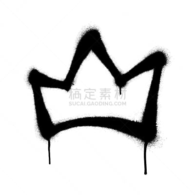 王冠,黑色,白色,字母,信函,街头艺术家,漏泄,喷,喷溅