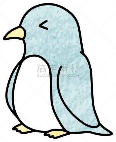 绘画插图,企鹅,旅途,铅笔,彩色铅笔,简单,动物,鸟类,导游,洪堡企鹅