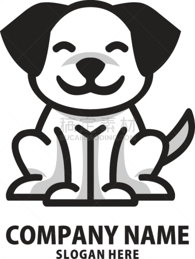 cute dog logo animal pet
