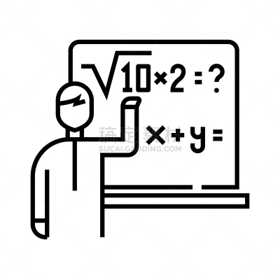 绘画插图,轮廓,符号,矢量,标志,线图标,概念,直的,解决