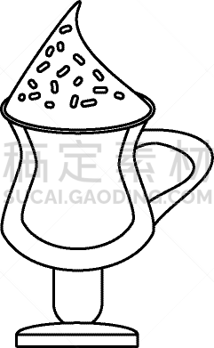 杯,冷,玻璃杯,咖啡利口,白色,饮料,有机食品,自然,传统,咖啡