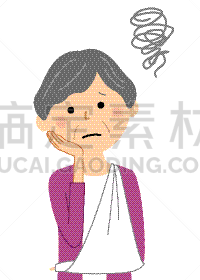 老年女人,三角铁,衣服,健康保健,女人,肘,灰发,关节,筋疲力尽,绘画插图