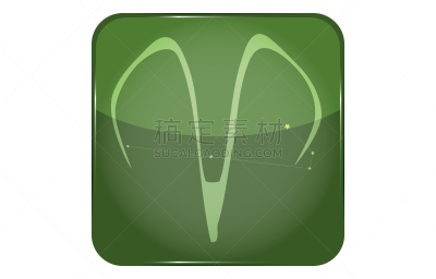 白羊座,星座,计算机图标,绿色,星形,数字12,按键区,秘密,华丽的,背景分离