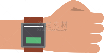 分离着色,腕表,手,卡通,白色,商务,人,男商人,高雅,男人