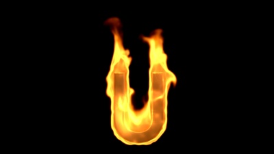 燃烧角色U，火焰/U