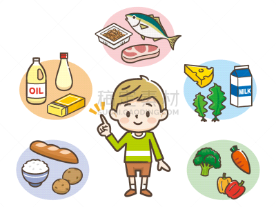 男孩,饮食,五个物体,非凡的,可爱的,仅日本人,小学,幼儿园,碳水化合物,食品