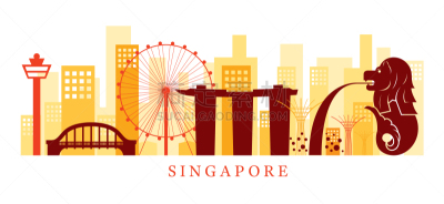 形状,著名景点,建筑,城市天际线,新加坡市,鱼尾狮,巨大的,传统,旅途,探索