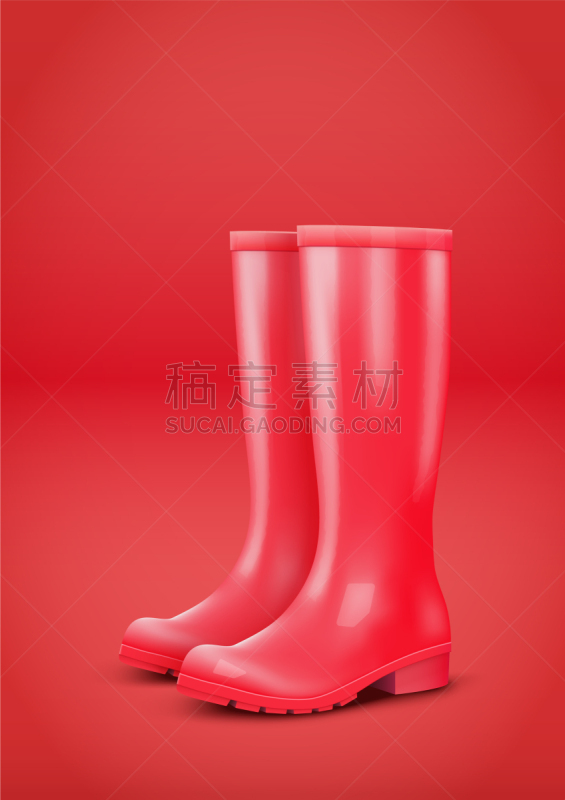 红色,雨,靴子,湿,雨鞋,鞋套,鞋具,鞋子,天气,人的牙齿