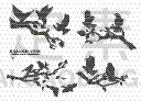 鸟类,一群鸟,数字,华丽的,浪漫,环境,飞,树,布置
