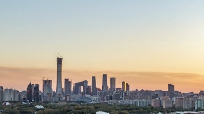 北京CBD日落时差
