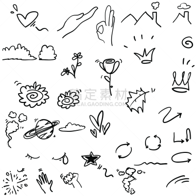 乱画,手,紧迫,天气,荧光笔,云景,铅笔,人的眼睛,土星,闪光灯照明